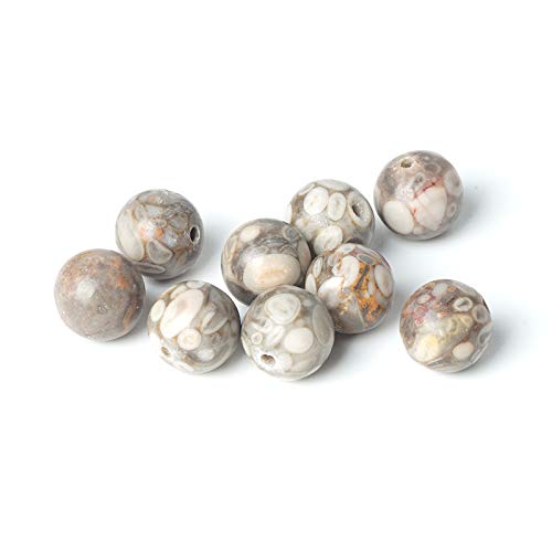 100Pcs Natural Stone 6mm Maifanite Round Loose Gemstone Energy Healing Beads Hole Size 1mm DIY Smooth Beads for Bracelet Necklace Earrings Jewelry Making - color: Maifanite, size: 6mm