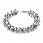 April Ya 100 Pieces 6 mm Antique Silver Spacer Beads European Style Beads for Jewelry Making