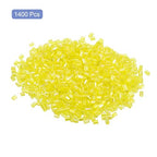 uxcell 1400Pcs Glass Bugle Beads, 1.9x1.5mm Tube Mini Loose Glass Seed Spacer Bead for DIY Earrings Necklaces Bracelets Jewelry Making (Yellow) - color: Yellow, size: 1.9x1.5mm