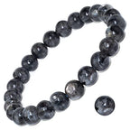8mm Natural Gemstone Stretch Bracelet, Handmade Unisex Crystal Bracelets for Meditation, Yoga, Spiritual Healing & Positive Energy - color: Labradorite