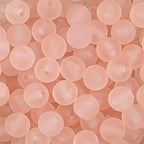 230pc 8mm Acrylic Round Beads - Matte Lt.Pink Frosted Craft Beads forDIY Jewelry Making - color: Lt.Pink, size: 8MM
