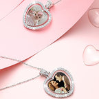 Hicarer 24 Pcs Rhinestone Pendant Trays Set Including 8 Heart Shape Double Sided Blank Pendant Charms with 16 Glass Domes Blank Discs Necklaces Halloween Jewelry Making - color: Silver
