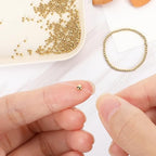 400pcs 3mm 18K Gold Filled Spacer Beads for Bracelets, Necklace, Earring - Seamless Small Gold Round Circle Beads for Bulk Making Supply - size: 3mm-400pcs