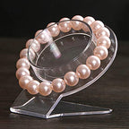 mollensiuer Jewelry Holder, 2 Pcs Clear Acrylic Bracelet Display Stand, Jewelry Organizer Rack, Transparent Shelf Shelves, Clear Jewelry Organizer