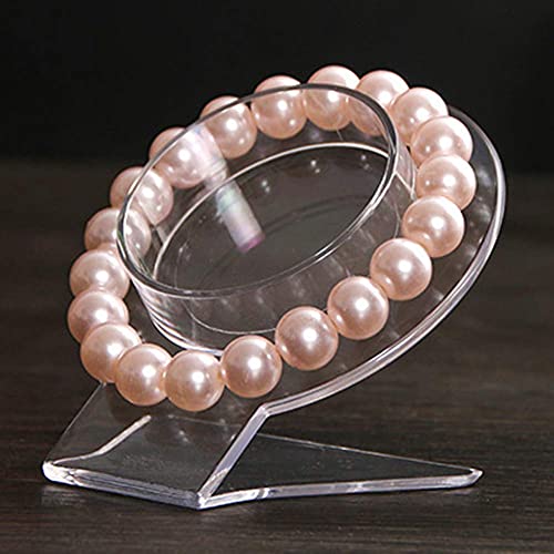 mollensiuer Jewelry Holder, 2 Pcs Clear Acrylic Bracelet Display Stand, Jewelry Organizer Rack, Transparent Shelf Shelves, Clear Jewelry Organizer