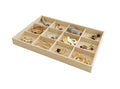 Large Stackable Jewelry Display Tray Case Organizer Premium Velvet Soft Light Beige Home Store Sales Shows (12 Grid) - color: 12 Grid