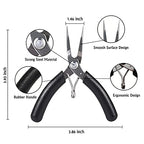 Microworld 3D Metal Model Tools, 2Pcs/Set Mini Flat Nose Plier Nipper Tool with Comfort Grip Handle, Professional for DIY 3D Metal Puzzle Model Kit Jigsaw Assembling