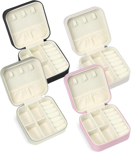 SLOZO Travel Jewelry Case, Travel Jewelry Box, Mini Jewelry Travel Case, Jewelry Organizer Case, Portable Small Jewelry Organizer Storage Boxes - Best Gift for Women Girls. - color: Multi-color 2
