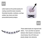 FASHEWELRY 300Pcs Cube White Acrylic Letter Beads 6x6mm Letter K Alphabet Beads for DIY Bracelet Necklace Jewelry Making - color: Letter K, size: 6x6x6mm