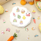 MARFOREVER Easter Charms, 40Pcs/20 Pairs Easter Charms for Jewelry Making, Assorted Egg Bunny Rabbit Enamel Charm Pendants for Bracelet Necklace Earrings Making Accessories - style: Easter