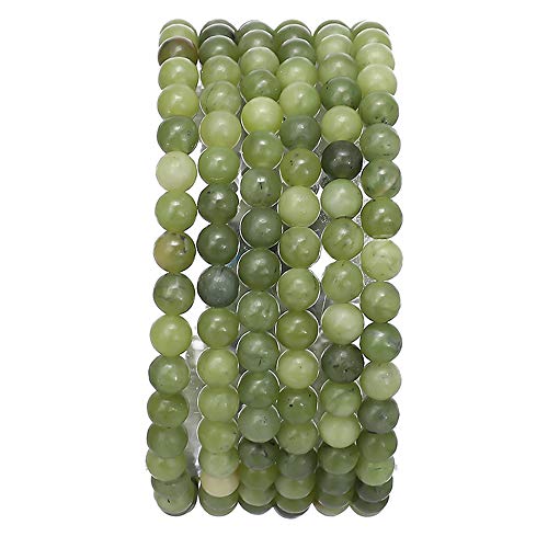 BEADIA Taiwan Green Jade Natural Stone Round Loose Semi Gemstone Beads for Jewelry Making 4MM 38cm/Strand - color: Taiwan Green Jade, size: 4mm