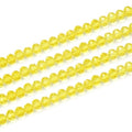 500pcs Czech Faceted Rondelle Crystal Glass Loose Beads 4mm Small Tiny Spacer Bulk Light Topaz for DIY Craft Jewelry Making CCR409 - color: Light Topaz, size: 4mm (0.16") - 500pcs