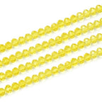 500pcs Czech Faceted Rondelle Crystal Glass Loose Beads 4mm Small Tiny Spacer Bulk Light Topaz for DIY Craft Jewelry Making CCR409 - color: Light Topaz, size: 4mm (0.16") - 500pcs