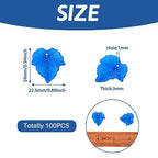 Crafans 100Pcs Frosted Acrylic Leaf Charms 24x22.5x3mm Transparent Plant Pendants Clear Autumn Maple Leaves Beads Charms for Jewelry Making (Blue) - color: Blue