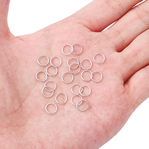 BEADIA Platinum Plated Jump Rings Non Tarnish 7mm 300pcs for Jewelry Making Findings - color: Platinum, size: 0.7x7mm