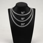 Silver Curb Cuban Link Chains for Jewelry Making Stainless Steel Chain Set Men and Women Necklace Bulk (10pcs,18inch) - color: Steel 18", size: 1.4mm