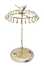 Rustic White Bird Rotating Necklace Holder Bracelet Stand/Jewelry Organizer/Jewelry Tree - color: Rustic White