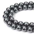 HAAMIIQII 45pcs 8mm Natural Black Hematite Stone Beads Round Loose Gemstone Beads for Jewelry Making Strand 15 Inch - color: Black Hematite, size: 8mm 45pcs