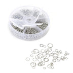 1100Pcs Open Jump Rings, Silver Jump Rings Set Stainless Steel Jump Ring O Ring Connectors for Jewelry Making Bracelet Earrings Necklace Connectors (4/5/6/7/8/10mm)… - color: Sliver