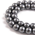 60pcs 6mm Natural Black Hematite Gemstone Round Spacer Loose Stone Beads for Jewelry Making 15.5“ 1 Strand (Black Hematite, 6mm 60 Beads) - color: Black Hematite, size: 6mm 60Beads