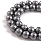 36pcs 10mm Natural Black Hematite Gemstone Round Spacer Loose Stone Beads for Jewelry Making 15.5" 1 Strand (Black Hematite, 10mm 36Beads) - color: Black Hematite, size: 10mm 36Beads