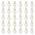PATIKIL Pearl Charm, 100pcs Pearl Beads Faux Pearl Pendant Charm DIY for Jewelry Making Bracelets Earrings Necklace Crafts - color: Golden White, size: 6mm