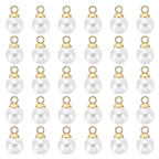 PATIKIL Pearl Charm, 100pcs Pearl Beads Faux Pearl Pendant Charm DIY for Jewelry Making Bracelets Earrings Necklace Crafts - color: Golden White, size: 6mm
