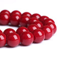 10MM 38PCS Dark Red Glass Crystal Loose Beads for Jewelry Making DIY Bracelet - color: Dark Red Glass, size: 10mm