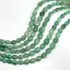 Stone2wear Natural Emerald Beads Smooth Oval 5x4mm-10x8mm | Genuine Green Gemstone 13" Strand | May Birthstone Jewelry Making Supplies DIY Necklace Bracelet