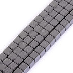 HAAMIIQII 65pcs 6mm Natural Black Hematite Loose Gemstone Beads Square Shape Spacer Stone Beads for Jewelry Making DIY Bracelets Necklaces Crafting - color: Square Shape, size: 6mm