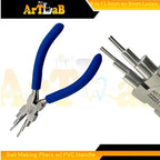 Bail Making Pliers with PVC Grip Handle | for Making S-Hooks, Ear Loops, Jump Loops, Bail, and More - German Stainless Steel (Set of 5 - (J2+J3+J4+J4A+6-IN-1)) - size: Set of 5 - (J2+J3+J4+J4A+6-IN-1)