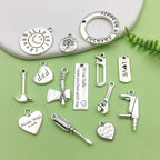 Sailanzi 45pcs Ancient Silver Father's Day Series Set Hammer, Wrench, Screwdriver Jewelry Making DIY Keychain Earrings Pendant Various Design Charms for Jewelry Making Bracelets Necklace(SN790) - color: SN790