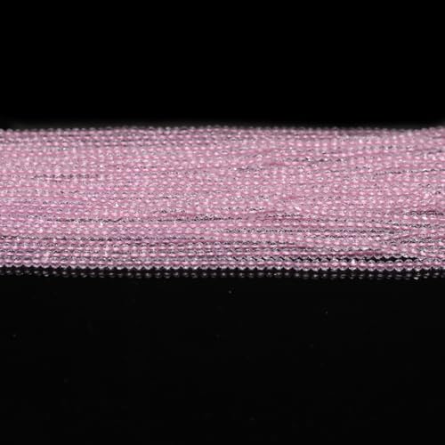 10 Strands Spinel Beads Artificial Faceted Small Round Loose Beads 3mm 15 inch for Jewelry Making Charms Necklace Bracelet - color: Pink