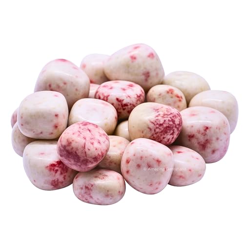 Amazing Gemstone Cinnabarite Crystal Tumbled Stones Polished Rocks - Natural Gem Stones for Healing - DIY Crystals for Protection (1 Piece) - color: Cinnabarite