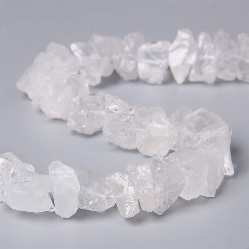 10-13mm Natural Irregular Freeform Raw White Quartz Stone Nugget Beads Reiki Crystal Healing Minerals Quartz Bead DIY Jewelry Making - color: White Quartz