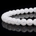 RUBYCA Natural AAA Grade Quartz Crystal Clear White Snow Round Beads Jewelry Making (1 Strand, 10mm) - color: Round Snow, size: 10mm