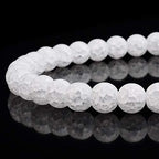 RUBYCA Natural AAA Grade Quartz Crystal Clear White Snow Round Beads Jewelry Making (1 Strand, 10mm) - color: Round Snow, size: 10mm