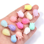 100Pcs Tulip Focal Beads for Pens Colorful Flower Fancy Spacer Beads for DIY Craft Beadable Pens Keychains Bracelet Necklace Earrings - color: Tulip