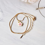 Xeahung 20 Pcs Double Sided Flower Charms Bulk for Jewelry Making Gold Flower Pendant for Bracelet Necklace Earrings Keychain DIY Crafts Crafting Christmas Birthday Gifts - color: White