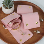 3pcs Small Jewelry Bags Butto Pouches Organizer Cases Gift Bags for Jewelry, 3"x3", (pink) - color: pink 1