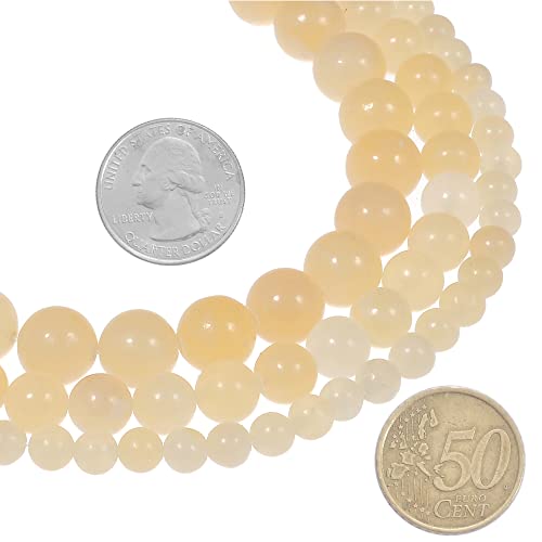 4mm Natural Gream Jade Gemstone Round Loose Beads Crystal Stone Bracelet Necklace Accessories Crafts for Jewelry Making DIY,1 Strand 15" - color: Gream Jade, size: 4MM
