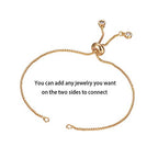 DanLingJewelry 5pcs Adjustable Slider Metal Bracelet Slider Extender Chains with Rhinestone Charms for Jewelry Making DIY 8 Inches(223mm) G - color: StyleⅩ-5 pcs-Golden