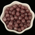 About 45pcs 8mm Natural Stone Beads Lepidolite Beads Crystal Gemstone for Jewelry Making, DIY Bracelet Necklace - color: Lepidolite, size: 8mm