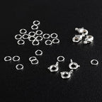 925 Sterling Silver Lobster Claw Clasps Set, Lobster Clasps Connector Closures and Spring Clasps with Open Jump Rings for Necklace Bracelet DIY Jewelry Finding Supplies (26pcs) - color: 26PcsB