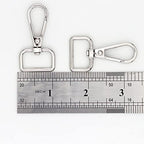 JWBIZ 16 Pcs D Ring Swivel Lobster Claw Clasp, Push Gate Snap Hooks Trigger Clips (Silver, 3/4 inch) - color: Silver, size: 3/4 inch