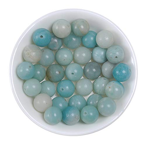 8mm Amazonite Beads for Jewelry Making Light Blue Crystal Beads Bracelets Natural Stone Amazon Beads Round Gemstone Loose Beads - color: Blue Amazonite, size: 8mm