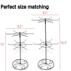 2 Tier Jewelry Display Holder,Retail Spinner Display Stand,Rotating Bracelet Storage Rack,Dressing Table,Black (2 pieces） - color: Black 2Pcs