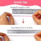 2 Rolls Stretchy Elastic Cord & Retractable Measuring Tape Set, 1.0mm x 110 Yards Beading String for Jewelry Making, Bracelets, Necklaces (Black + White) - size: White Black (1.0mm)