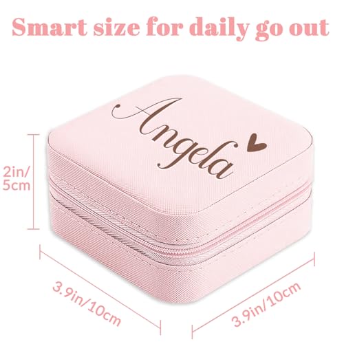 Personalized Travel Jewelry Box,Custom Leather Jewelry Case with Name,Customized Birthday Christmas Valentines Day Gifts for Women Bridesmaid Girls - color: Style 02