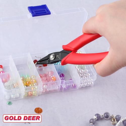Mini Round-Nose Pliers Tweezer Nose pliers Mini Needle Nose Pliers Short-Nose Pliers Pointed Nose Pliers Smooth Jaws Jewellery Making Tool For Bending Wire Open and Close Jump Rings - style: Round-Nose Pliers